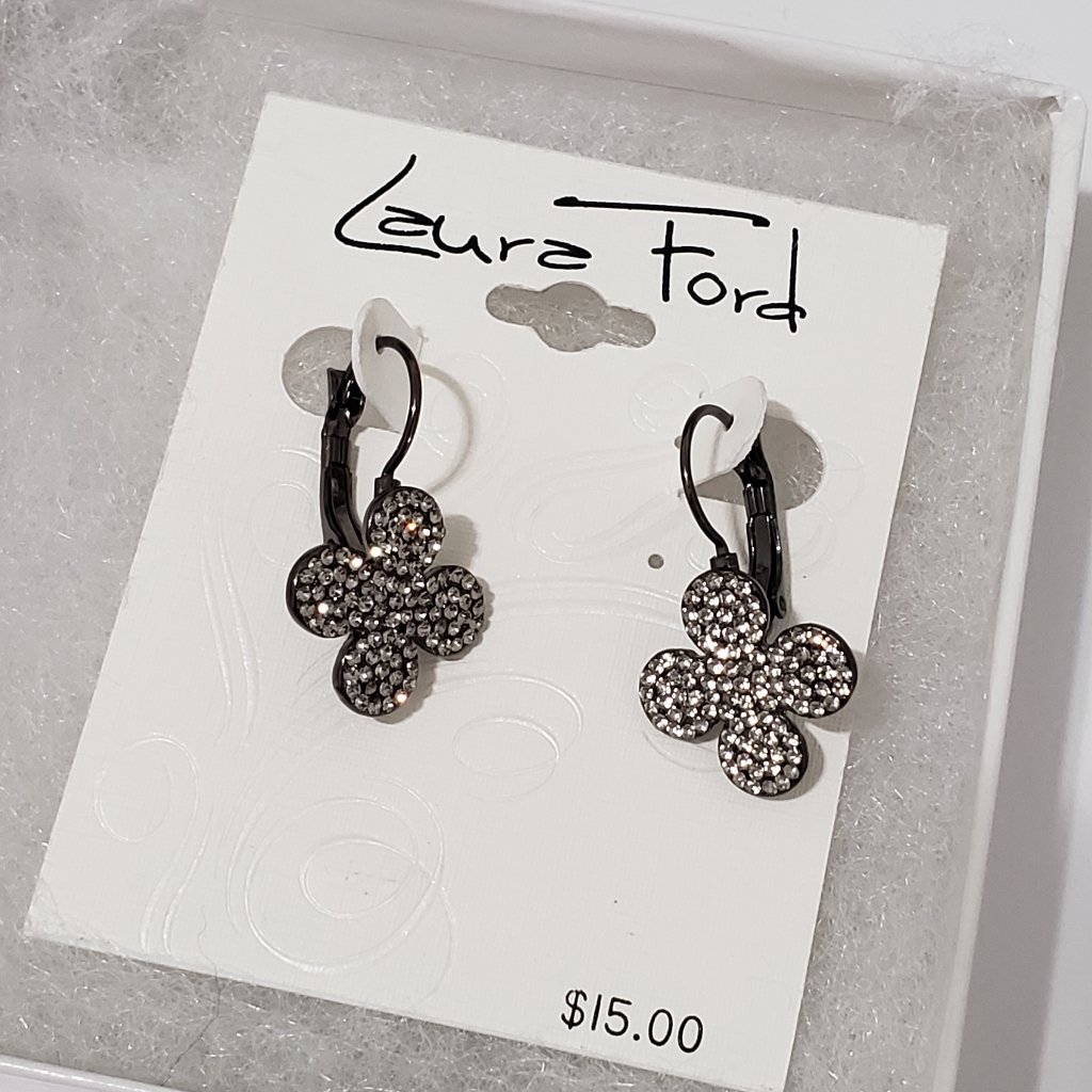 Laura Ford Four Clover Earrings Nwt